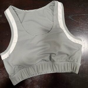All FENIX olive Striped sports bra